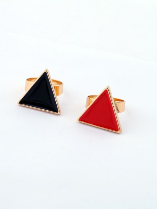 KM Enamel Triangle Women Adjustable Ring 2