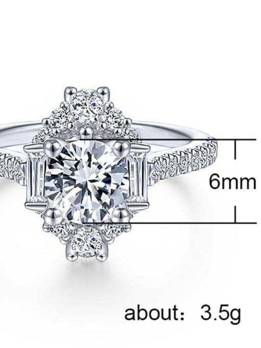 MATCH Copper With White Gold Plated Delicate  Cubic Zirconia Engagement Rings 3