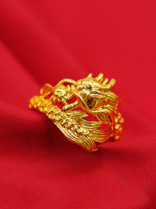 Neayou Delicate Dragon Shaped Couples Ring