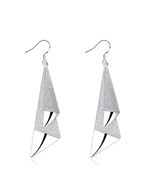 OUXI Simple Geometrical Silver Plated Earrings