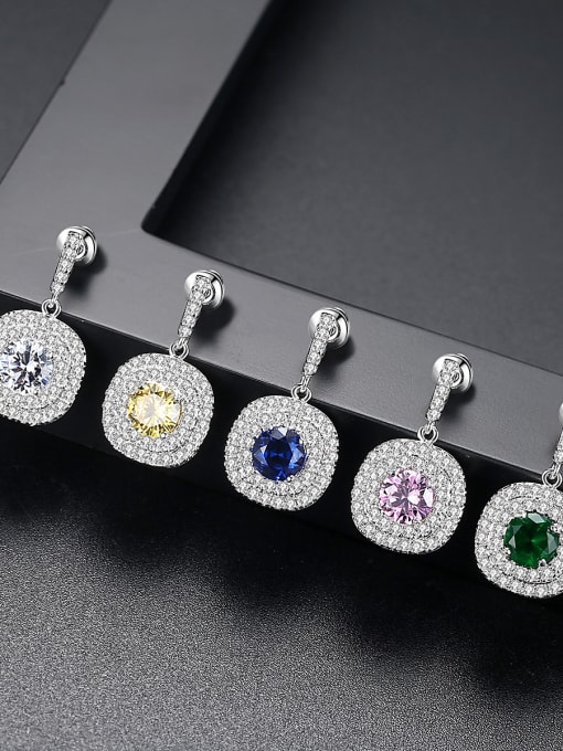 BLING SU Micro AAA zircon exquisite  Bling-bling earrings multiple colors available 0