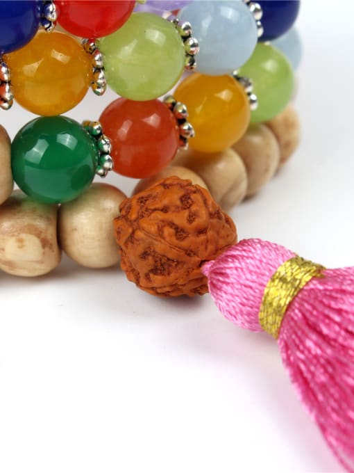 handmade Wooden Beads Multi-layer Colorful Bracelet 1