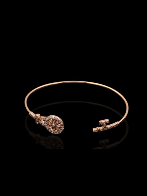 Rose Gold Plating Copper Opening Bangle