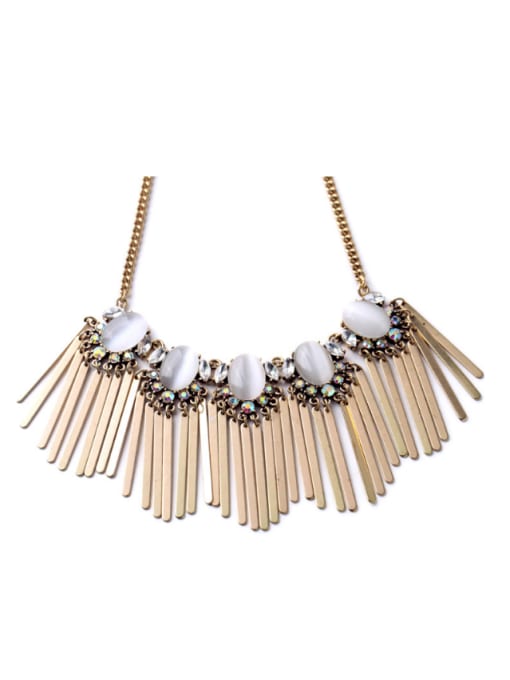 KM Exaggerate Tassel Alloy Necklace 1