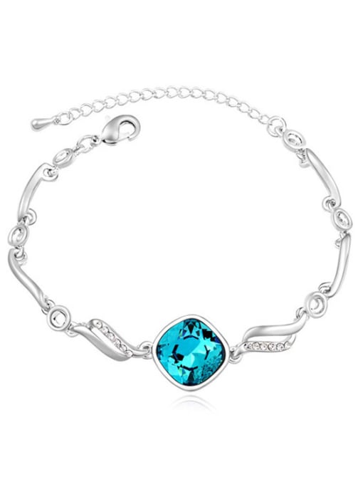 blue Fashion Shiny austrian Crystal-accented Alloy Bracelet