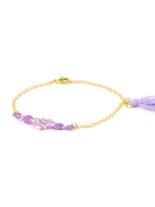 HB548-D Gold Plated Alloy Handmade Fashion Colorful Bracelet