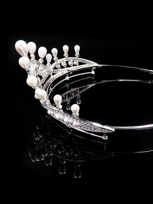 Cong Love Artificial Pearls Noble Micro Pave Zircons Hair Accessories 2