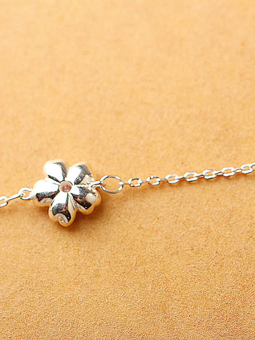 Peng Yuan Tiny Pink Flower Silver Bracelet 2