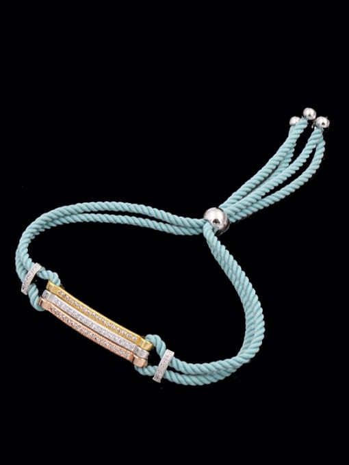 light Green Color Rope Stretch Bracelet