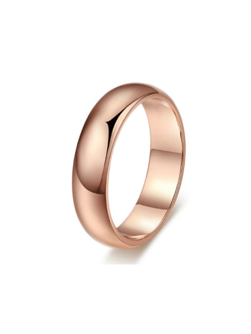 ZK Unisex Classical Simple Smooth Copper Ring 1