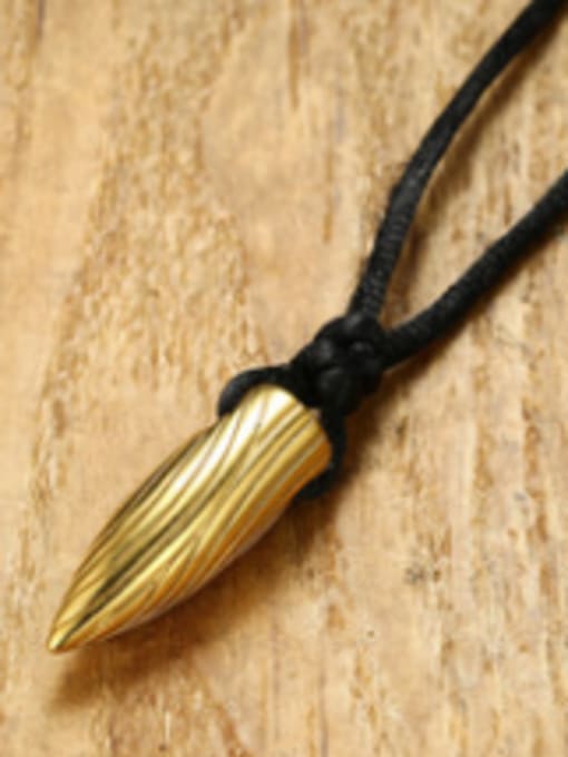golden Personality Gold Plated Bullet Shaped Titanium Pendant