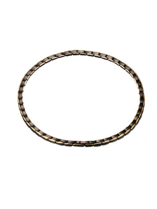 CONG Delicate Black Gun Plated Magnet Titanium Necklace 0