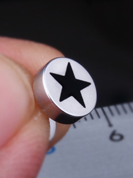 BSL Stainless Steel With  Personality Star Stud Earrings 2