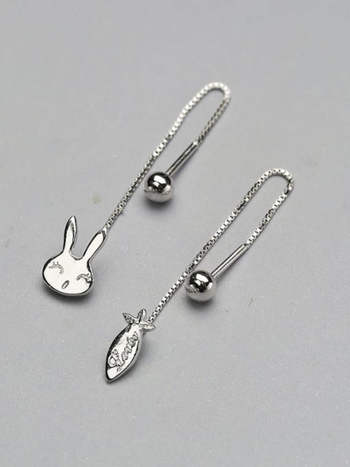 One Silver Cute Animal Shaped Silver Drop Earring 0