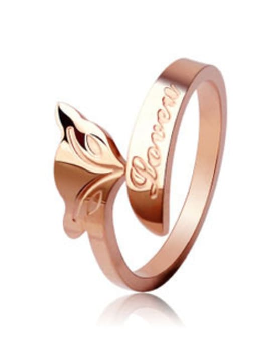 Ya Heng Rose Gold Plated Fox Shaped Opening Ring 1
