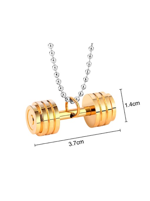 RANSSI Fashion Dumbbell Necklace 2