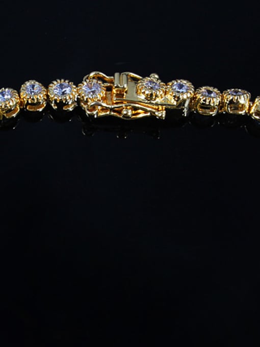 SANTIAGO Delicate 18K Gold Plated Zircon Women Bracelet 1