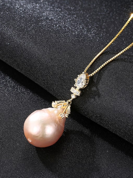 CCUI Sterling Silver Natural Baroque Pearl Necklace 2