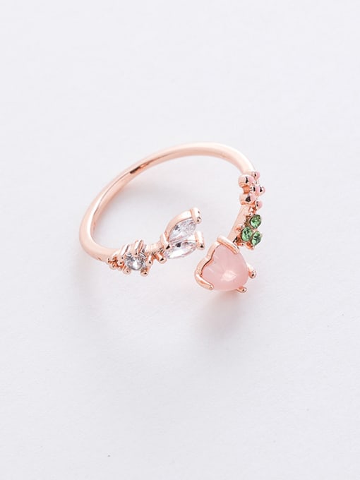 15#12958A Alloy With Rose Gold Plated Simplistic Geometric Free Size Rings