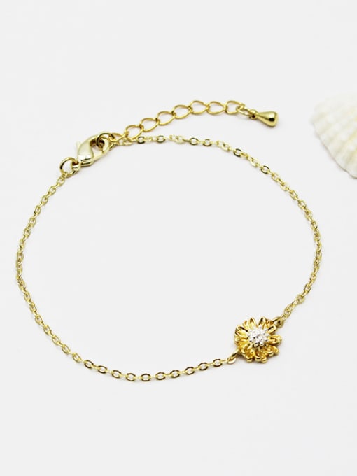 Lang Tony Lovely 16K Gold Plated Flower Shaped Bracelet 2