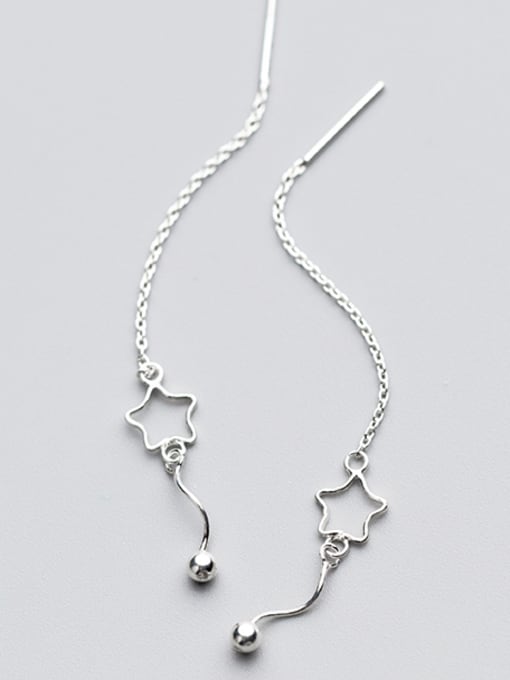 Rosh All-match Star Shaped S925 Silver Line Earrings 0