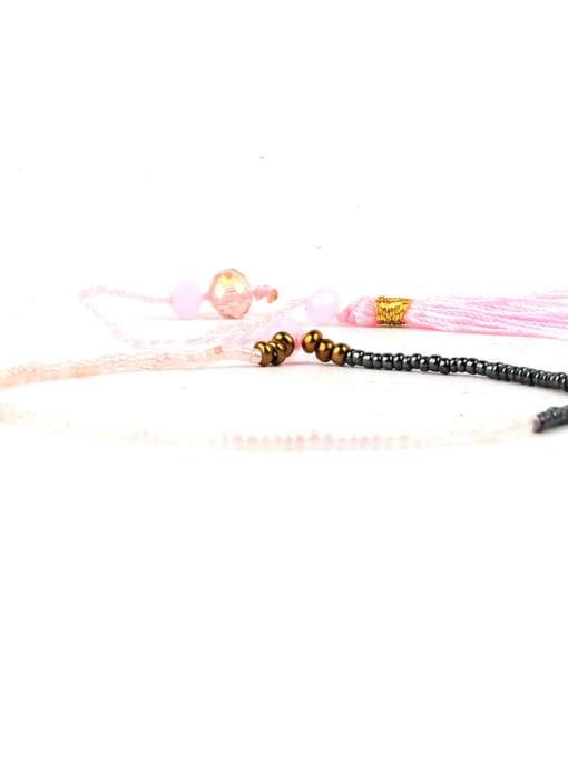 HB562-B Handmade Stretch Colorful Women Tassel Bracelet