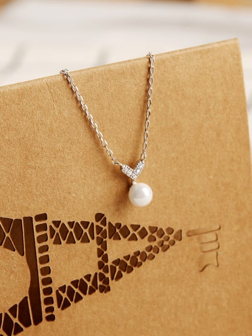 Peng Yuan Freshwater Pearl Tiny Heart-shaped Necklace 1