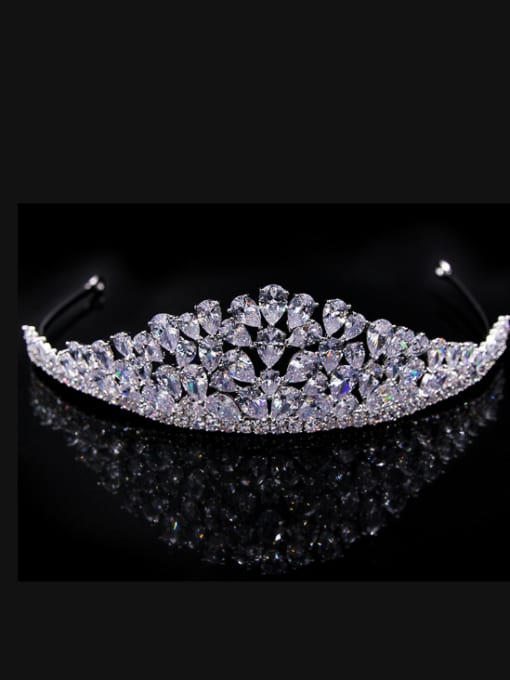 Cong Love Micro crown bride wedding crown inlaid CZ Crystal Tiara hair accessories 0