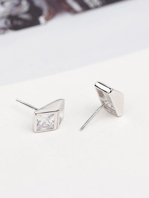 Peng Yuan Simple Tiny Zircon Stud Earrings 3