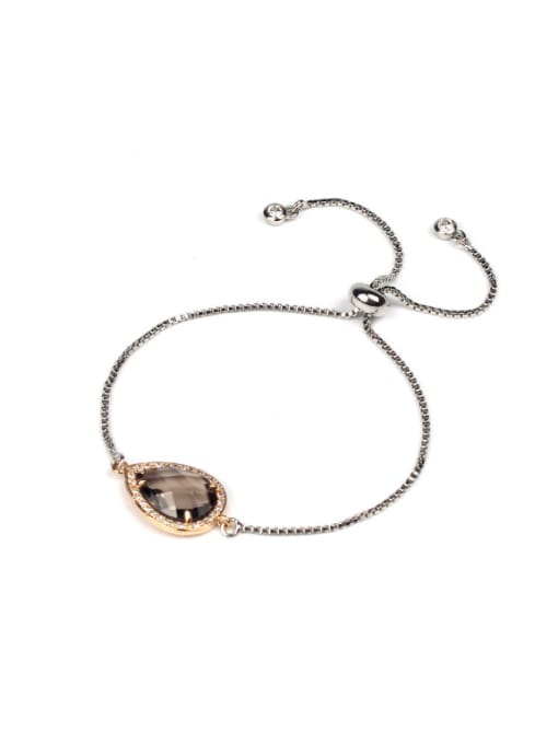 HB617-A Water Drop Glass Stones Elegant Fashion Bracelet