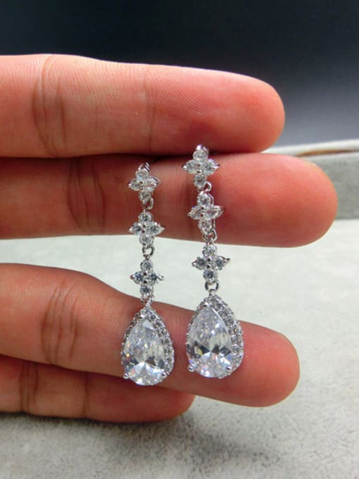 L.WIN AAA Zircon Wedding Accessories drop earring 1
