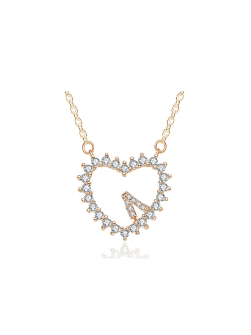 kwan Love Heart -shaped Zircons Women Necklace 0