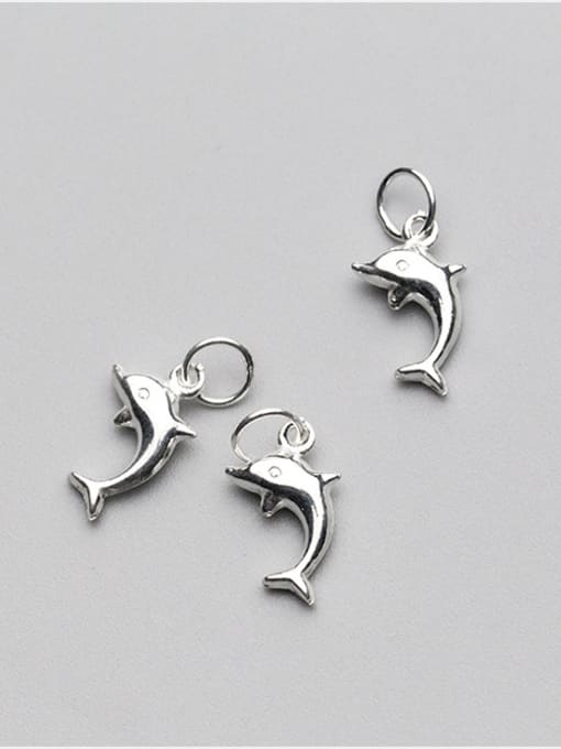 FAN 925 Sterling Silver With Silver Plated Trendy Dolphin Charms 0