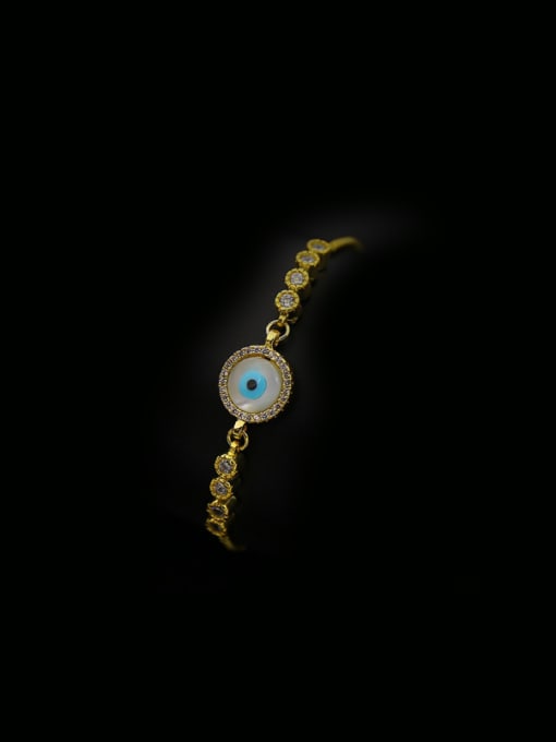 Golden Eye Shaped Adjustable Bracelet