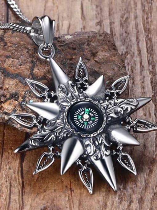 Pendant Creative Compass Shaped Stainless Steel Pendant