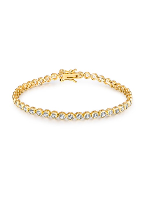 Gold Gold Plated Zircon Bracelet