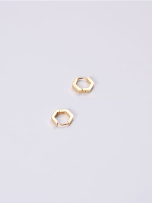 GROSE Titanium With Gold Plated Simplistic Smooth  Geometric Clip On Earrings 1