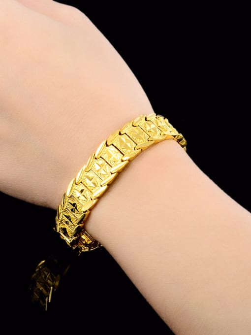 Yi Heng Da Creative Watch Band Shaped 24K Gold Plated Bracelet 1
