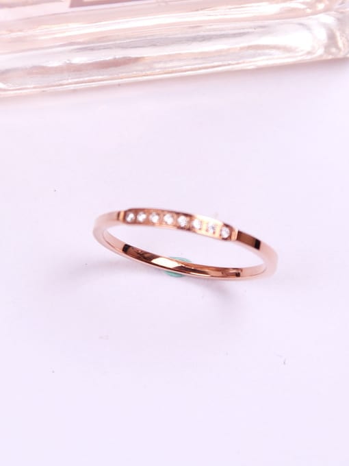 GROSE Single Line Rhinestones Temperaments Ring 0