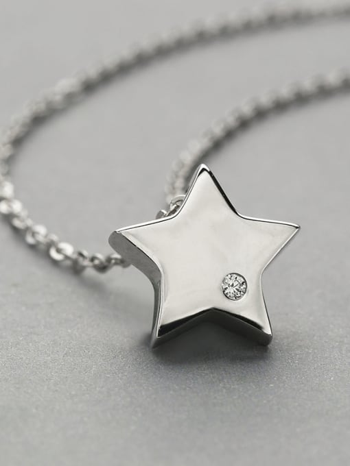 One Silver 925 Silver Star Necklace 2