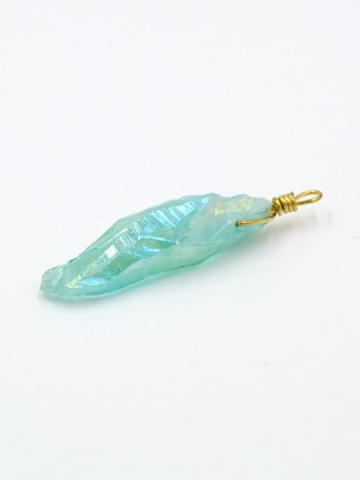 Blue Simple Irregular Natural Stone Gold Plated Pendant