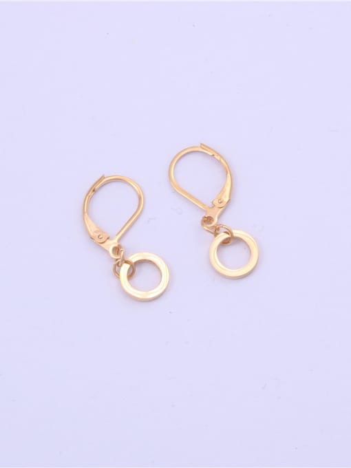 GROSE Titanium With Gold Plated Personality Round Hoop Earrings 3