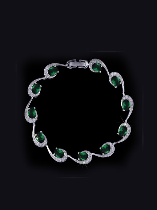 green 18cm 2018 Wave Shaped Fashion Bracelet