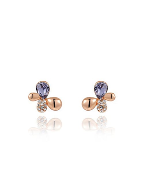 Ronaldo Exquisite Butterfly Shaped Austria Crystal Stud Earrings