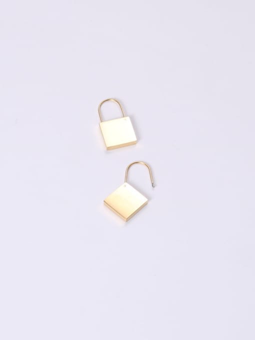 GROSE Alloy With Gold Plated Simplistic  Smooth Locket Clip On Earrings