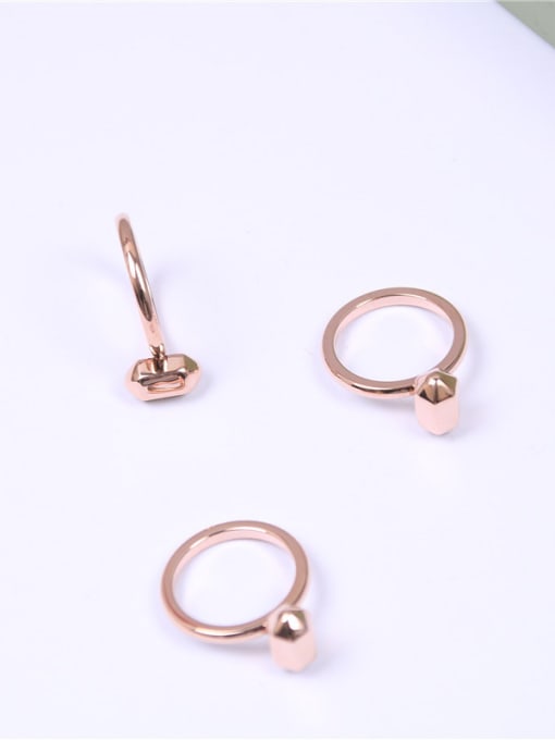 GROSE Simple Geometry Stereo Bullet Ring 1