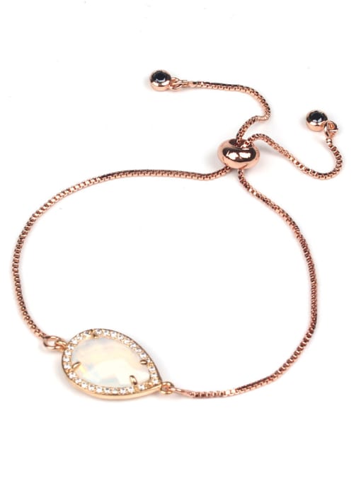 HB617-H Water Drop Glass Stones Elegant Fashion Bracelet