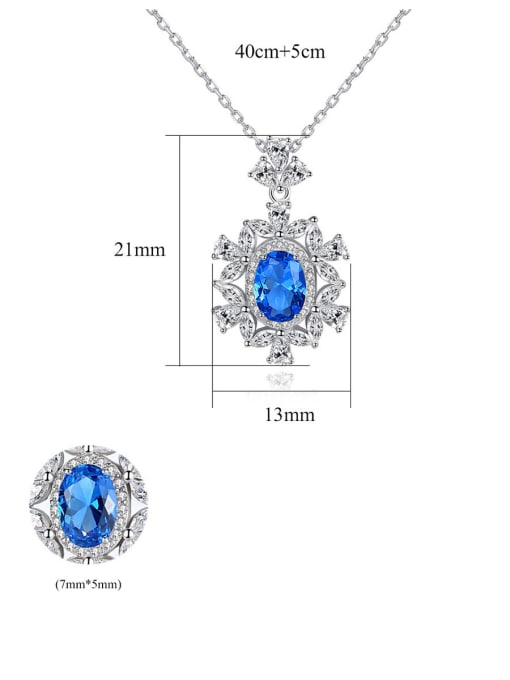 CCUI 925 Sterling Silver With Cubic Zirconia Luxury Flower Necklaces 4