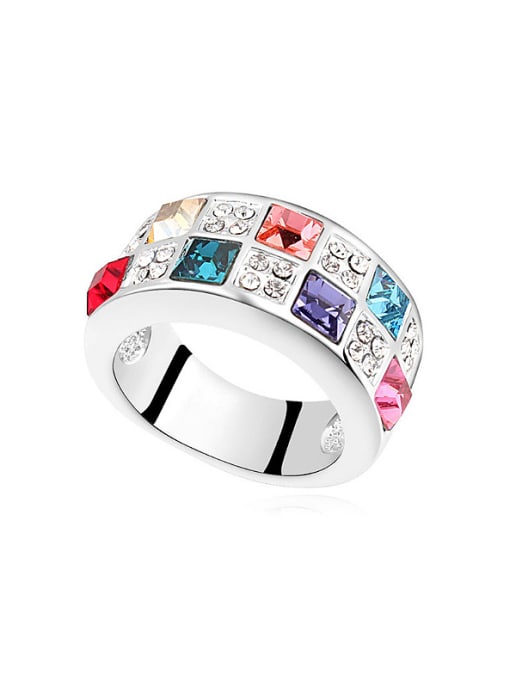 multi-color Fashion austrian Crystals Alloy Ring