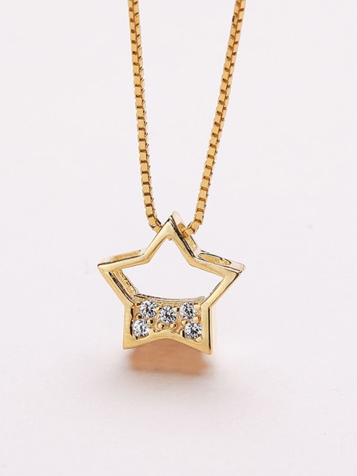 One Silver Gold Plated Star Necklace 0
